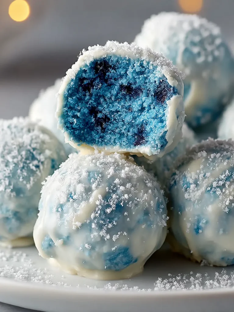 Festive Blue Christmas Truffles: Melt-in-Your-Mouth Holiday Joy! First Image