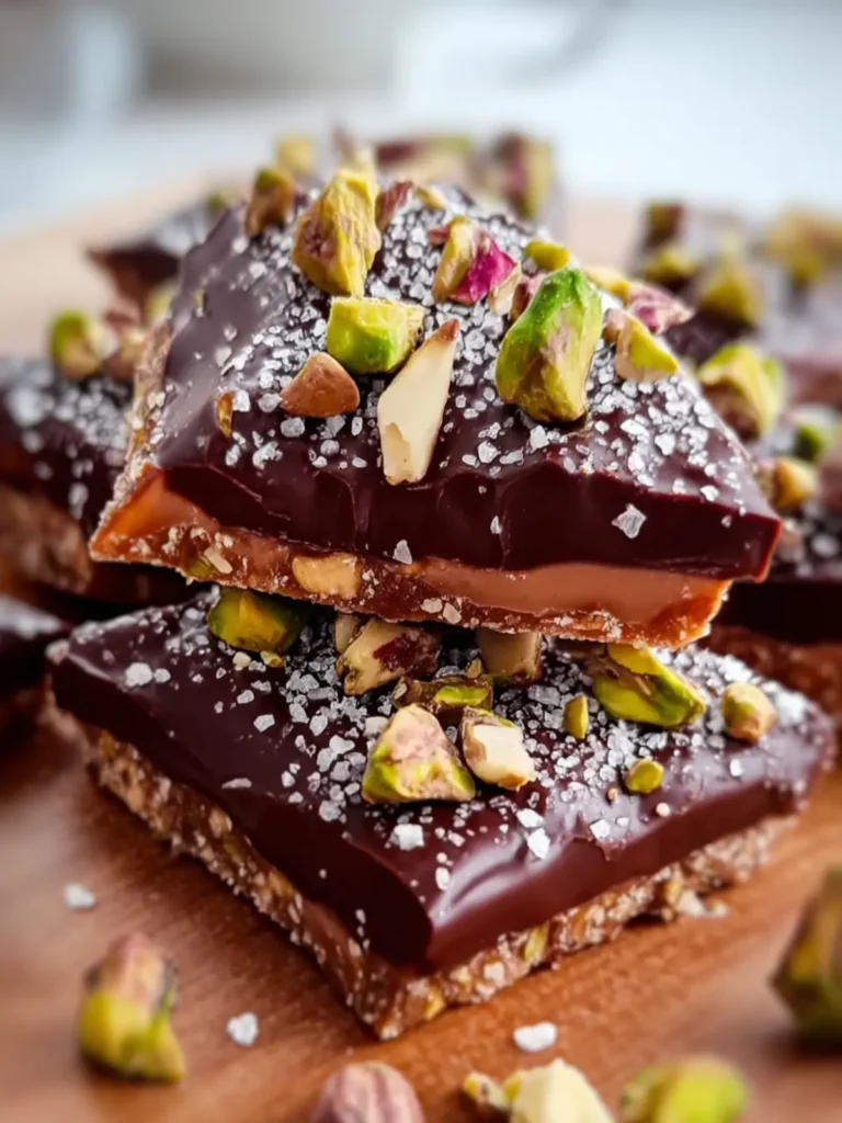 DARK CHOCOLATE PISTACHIO TOFFEE BARK Recipe You’ll Love! First Image