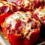 Sausage and Pepperoni Pizza Stuffed Peppers First Image