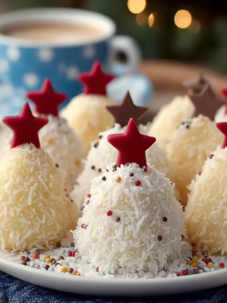 Coconut Snowball Christmas Trees: Irresistibly Easy Recipe! First Image