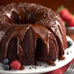 Chocolate Bundt Cake with Chocolate Ganache First Image