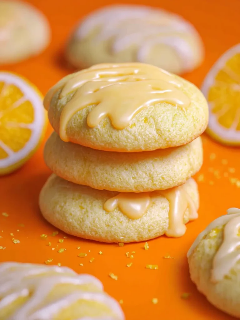 Soft Orange Cookies with Orange Icing First Image