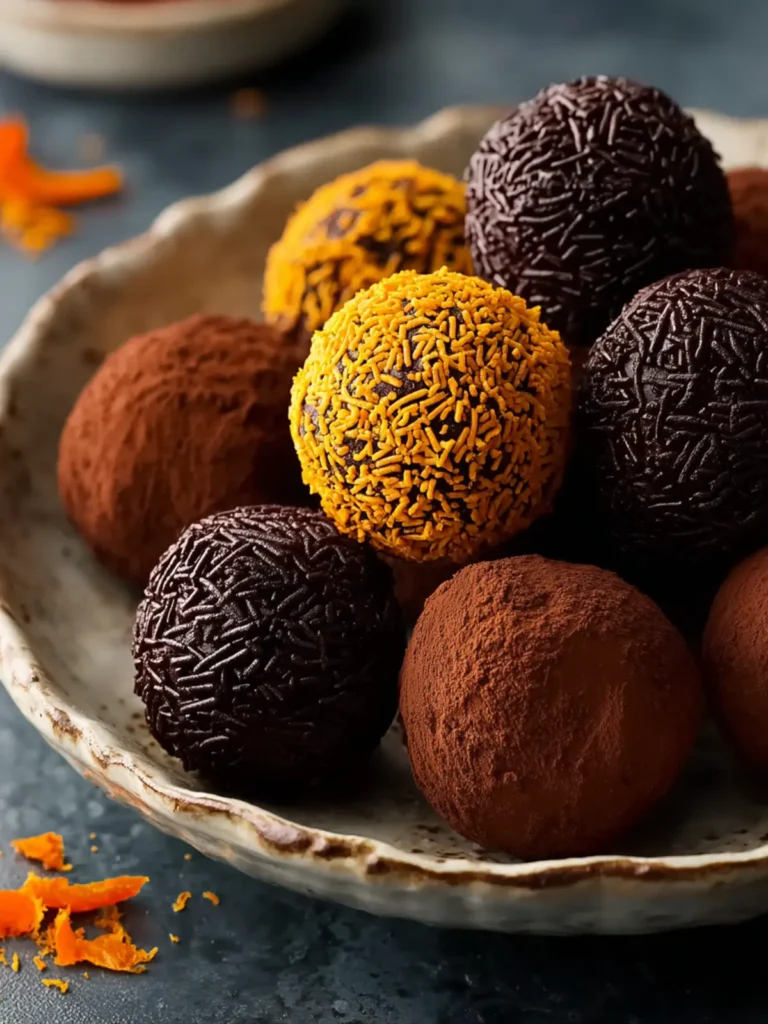 Decadent Orange Chocolate Christmas Truffles Recipe First Image