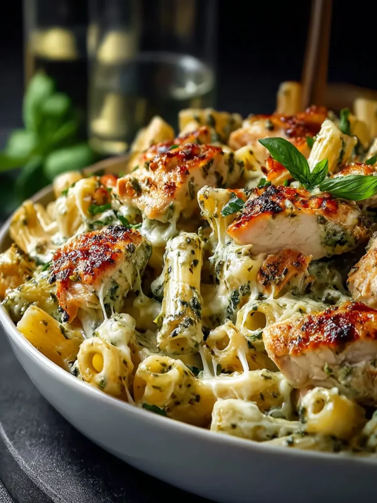 Creamy Pesto Chicken Pasta Bake for Cozy Night In First Image
