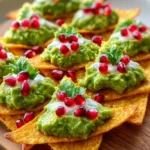 GUACAMOLE CHRISTMAS TREE NACHOS are a festive delight! First Image