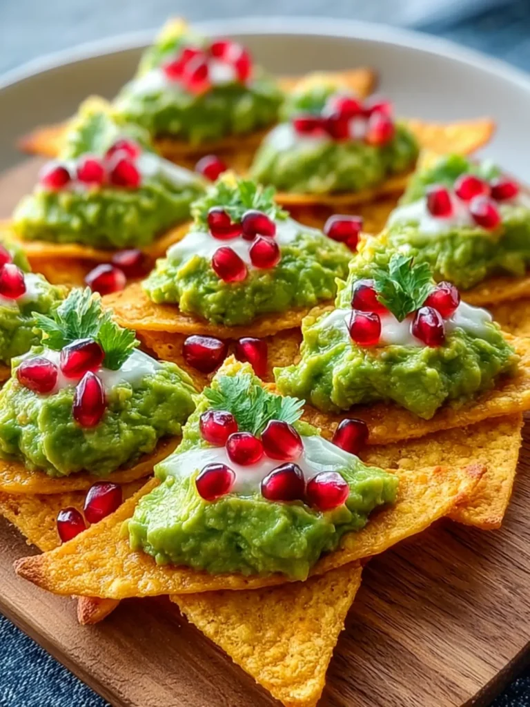 GUACAMOLE CHRISTMAS TREE NACHOS are a festive delight! First Image
