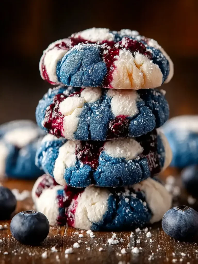 Blueberry Crinkle Cookies First Image