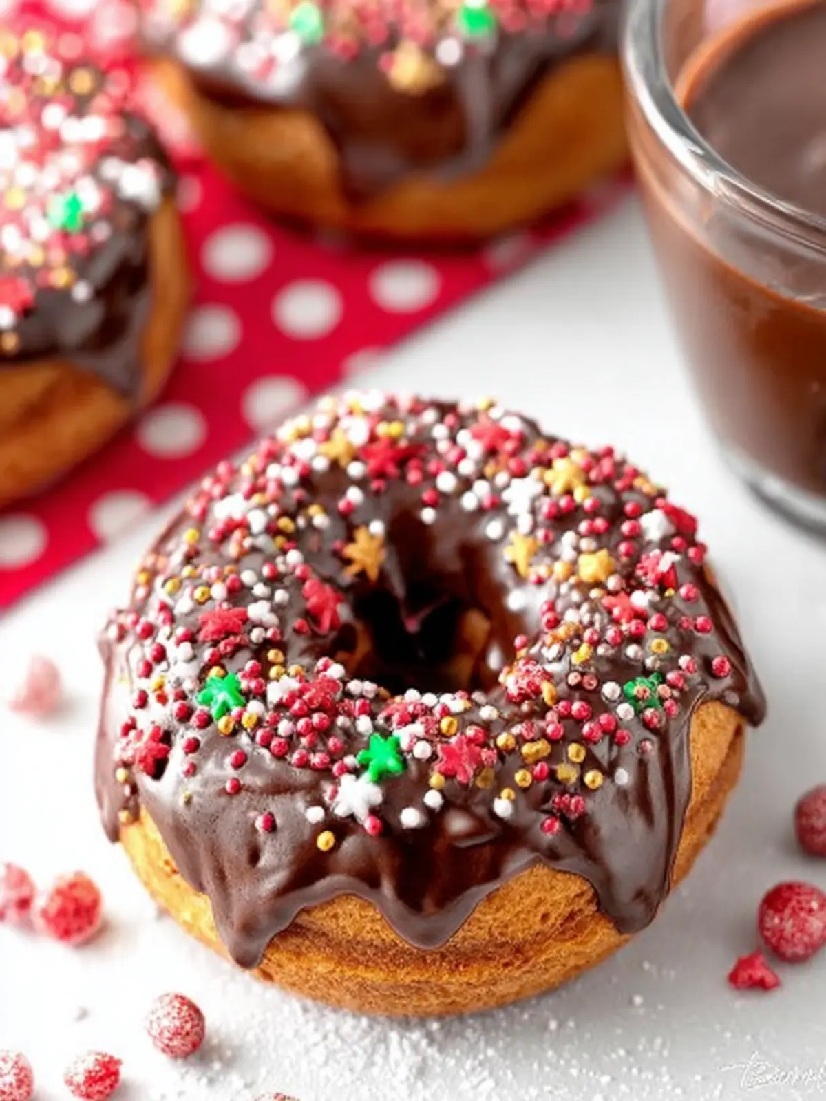 Chocolate Gingerbread Baked Doughnuts First Image
