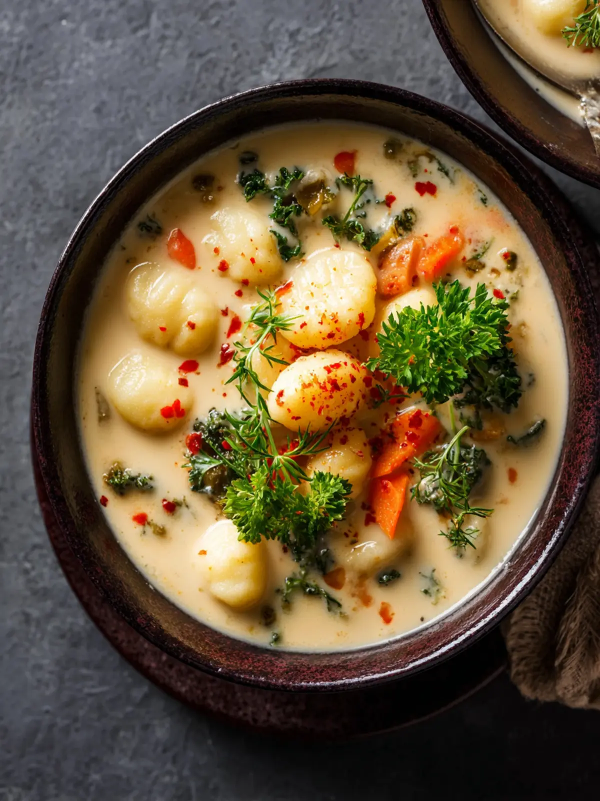 30-Minute Creamy Vegetarian Gnocchi Soup with Coconut Milk First Image