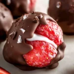 Chocolate Strawberry Frozen Yogurt Bites – Easy First Image