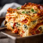 Homemade Vegetarian Lasagna with Spinach Ricotta First Image