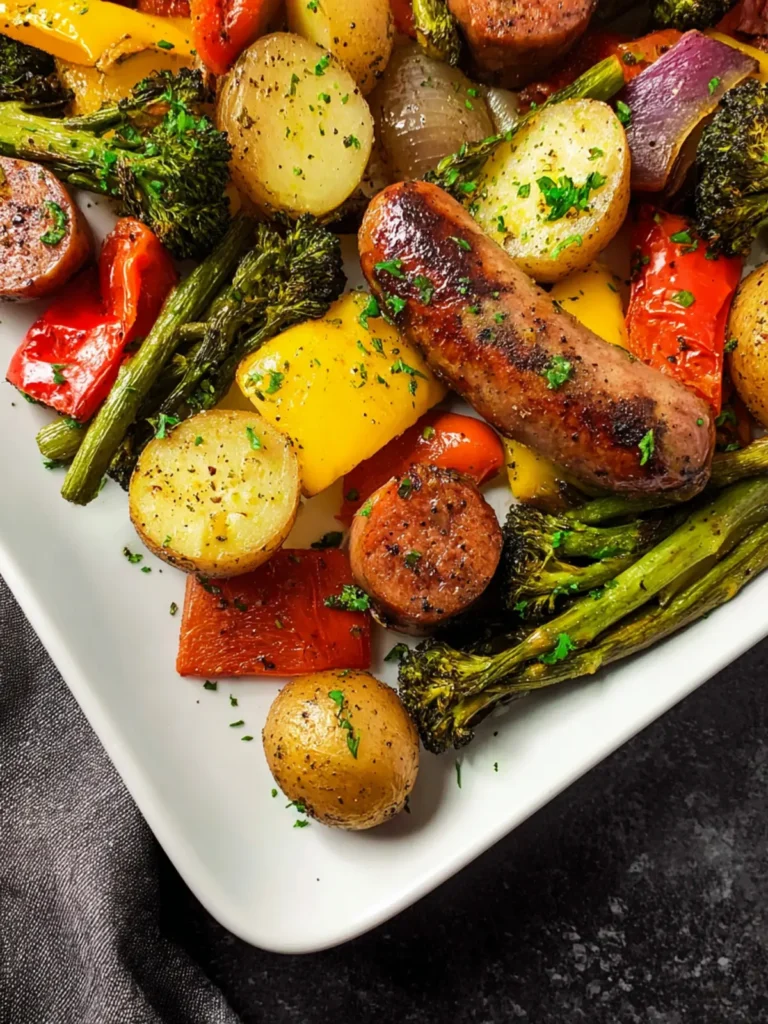 Sheet Pan Sausage and Veggies First Image