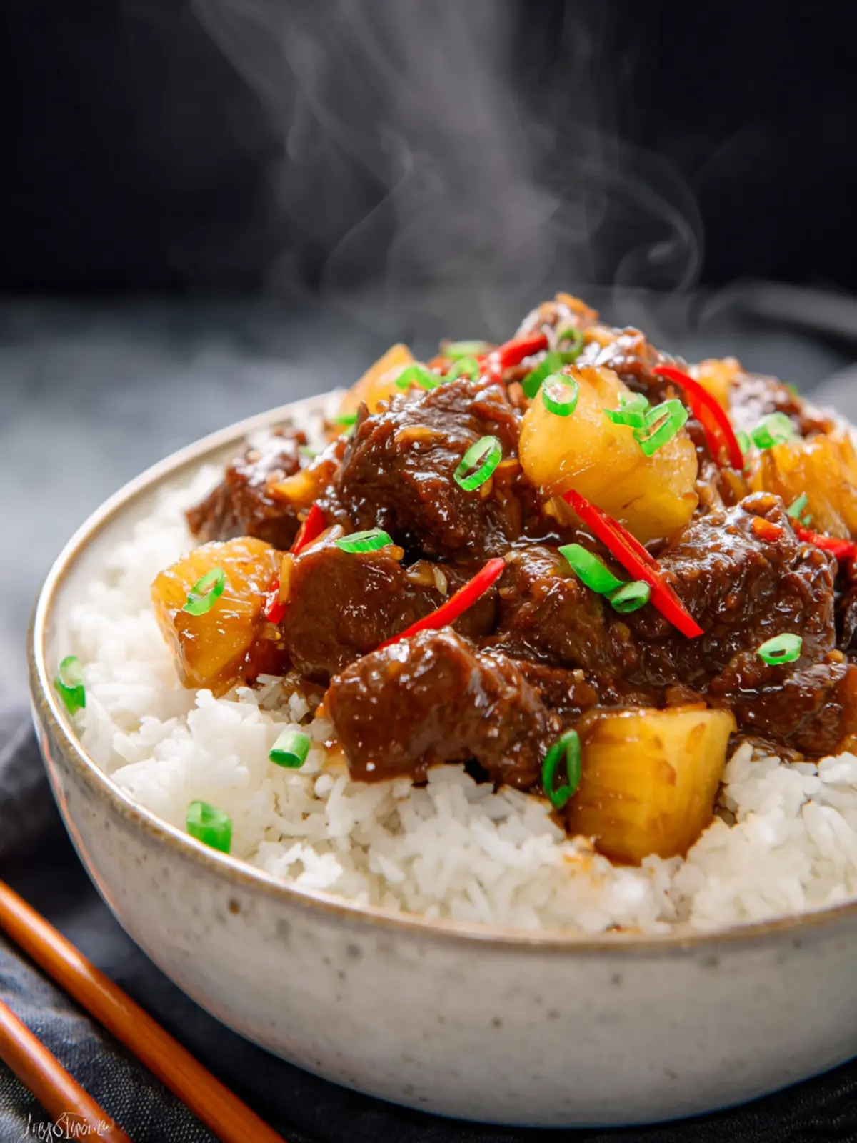 Slow Cooker Mongolian Beef with Pineapple First Image