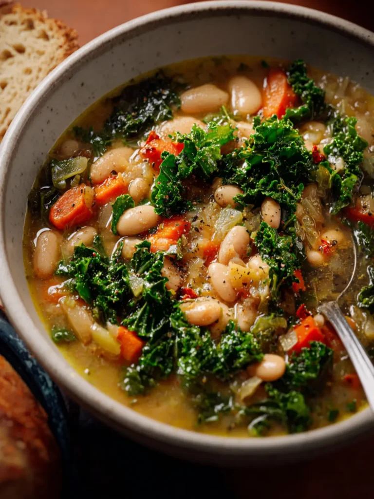 Veggie-Packed Tuscan White Bean Soup with Kale First Image