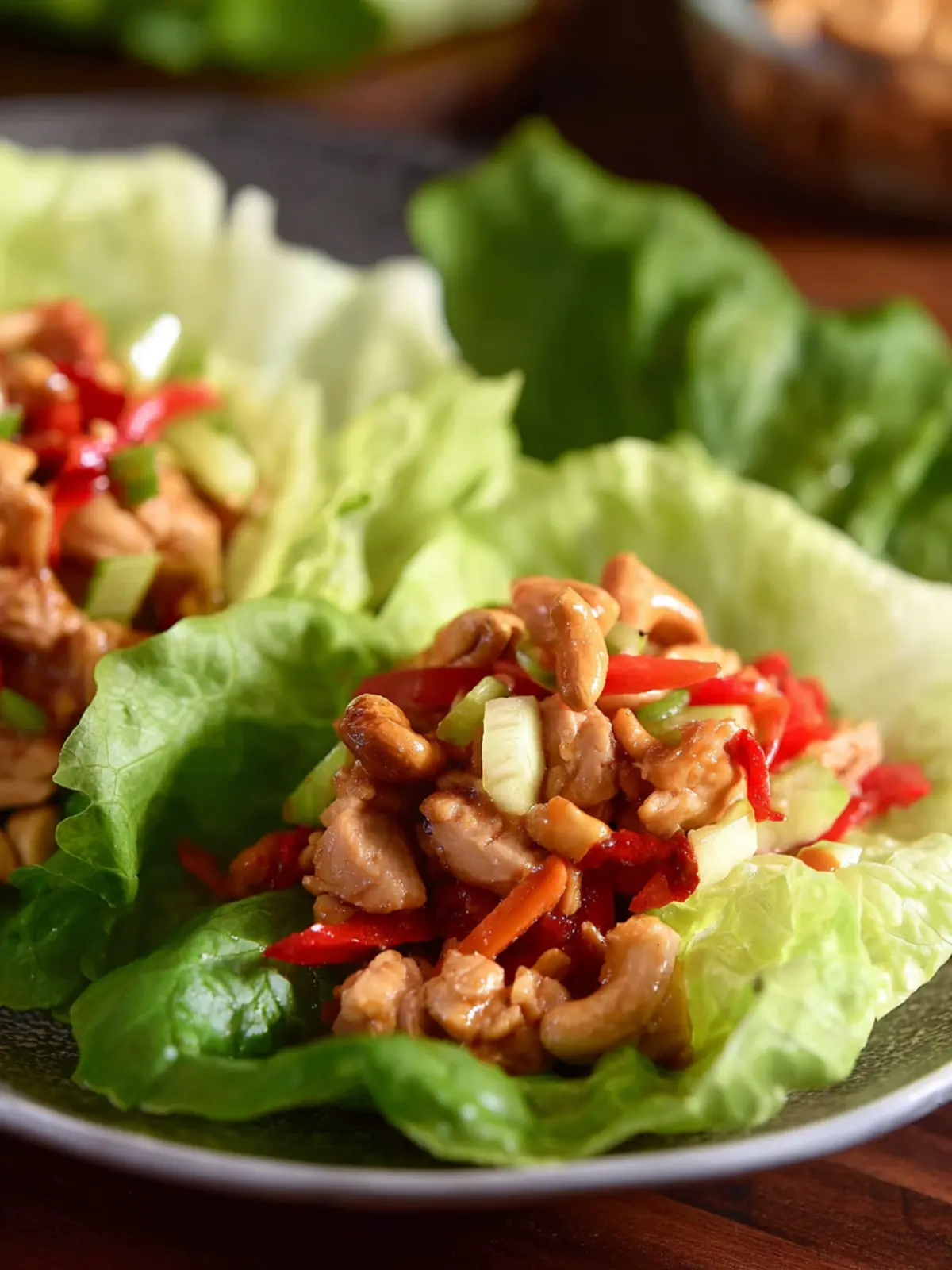 Cashew Chicken Lettuce Wraps {30-Minute Meal} First Image