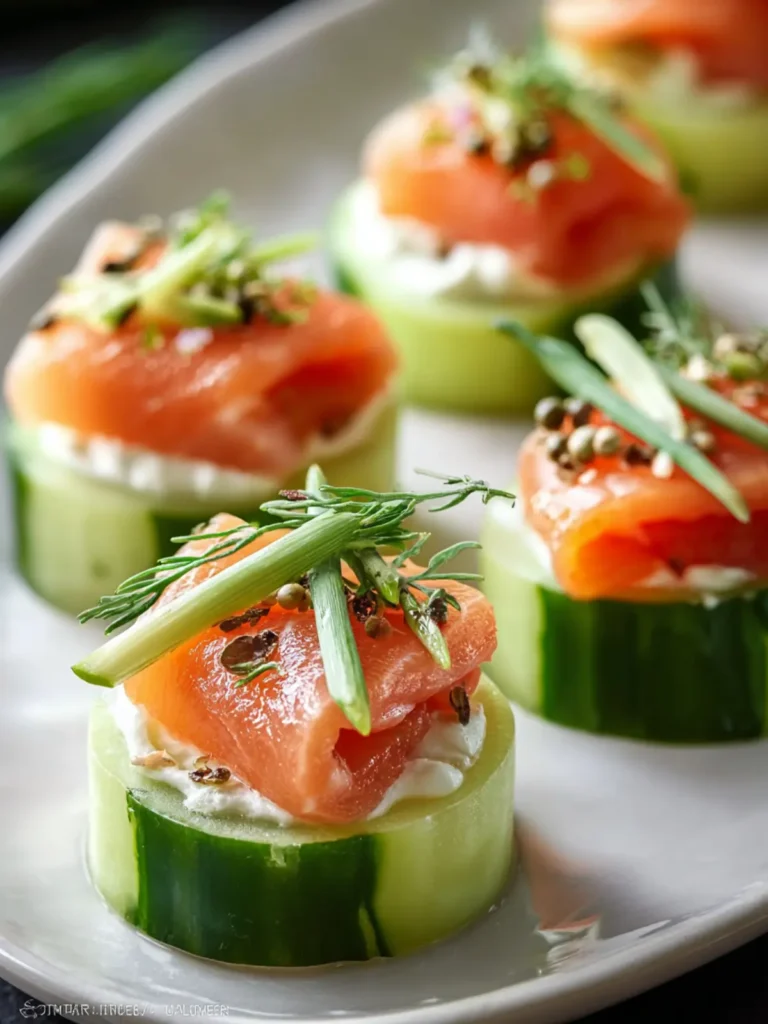 Delightful Smoked Salmon Cucumber Rounds Recipe First Image