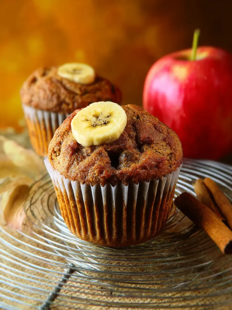Apple-Spice Banana Muffins (Gluten-free, Vegan) First Image