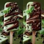 Chocolate Chip Mint Greek Yogurt Pops First Image