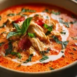 Creamy Tomato Basil Chicken Soup First Image