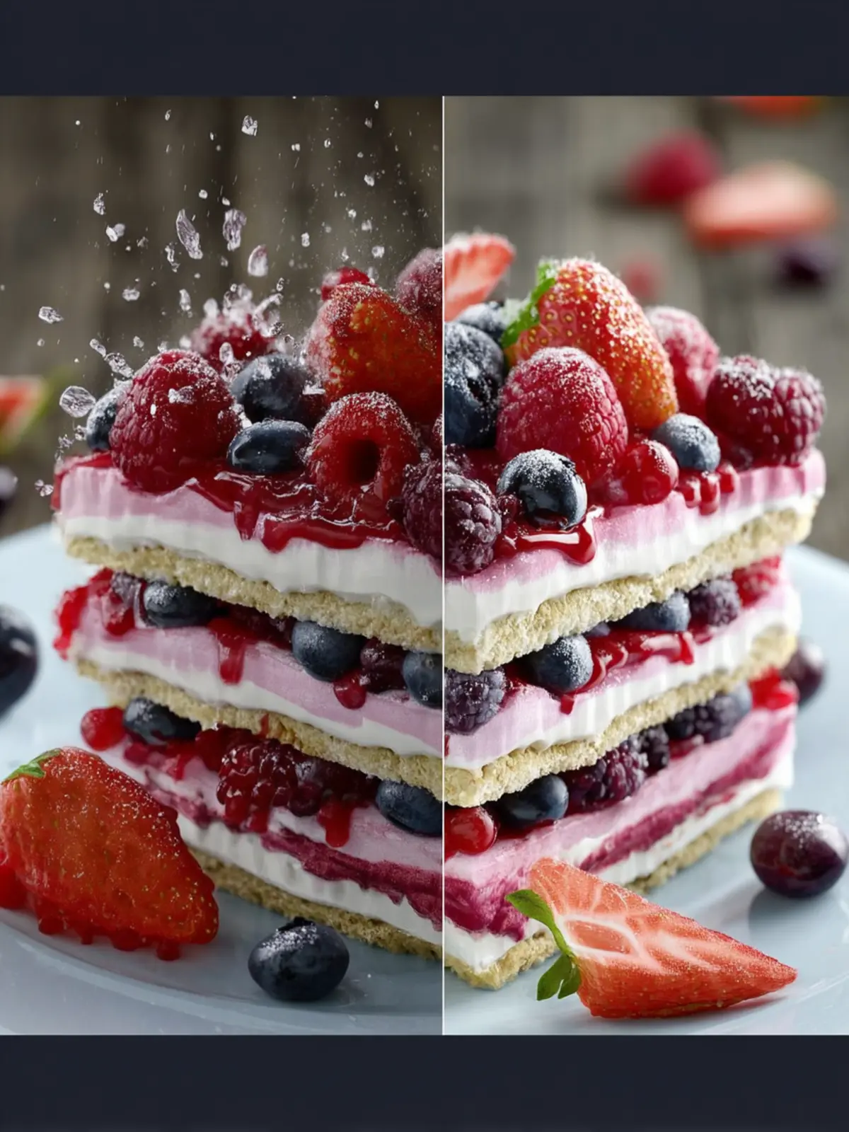 Easy No-Bake Berry Icebox Cake Recipe First Image
