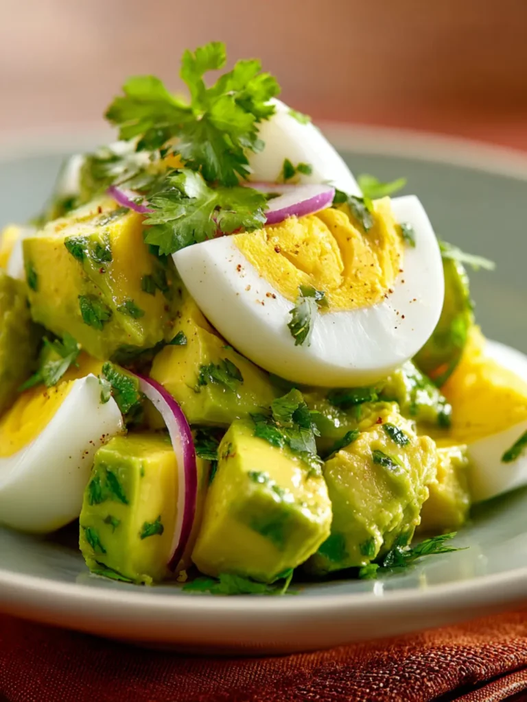 Healthy Avocado and Hard-Boiled Egg Salad First Image