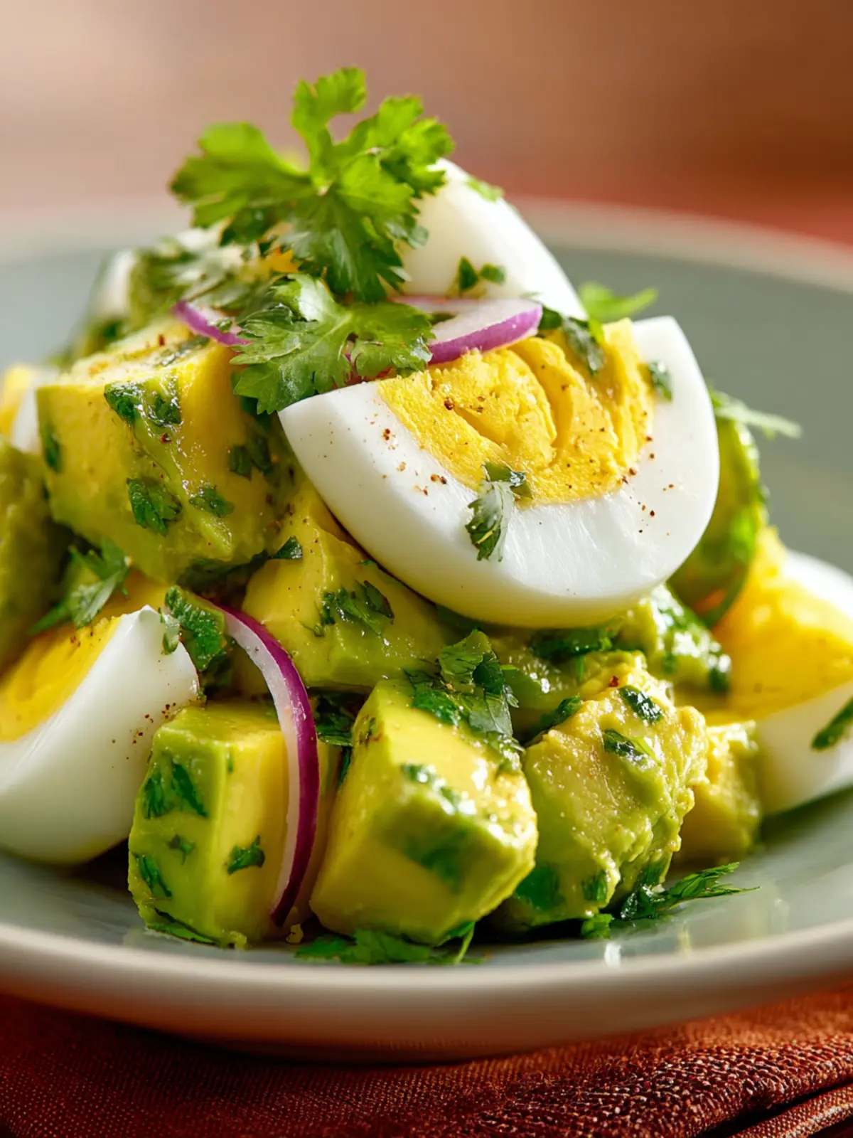 Healthy Avocado and Hard-Boiled Egg Salad First Image