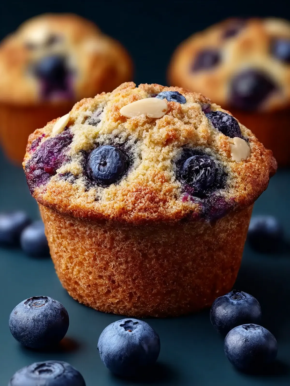 Hearty Blueberry Protein Muffins First Image