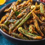 Kurkuri Bhindi Recipe (Indian Spiced Crispy Fried Okra) First Image