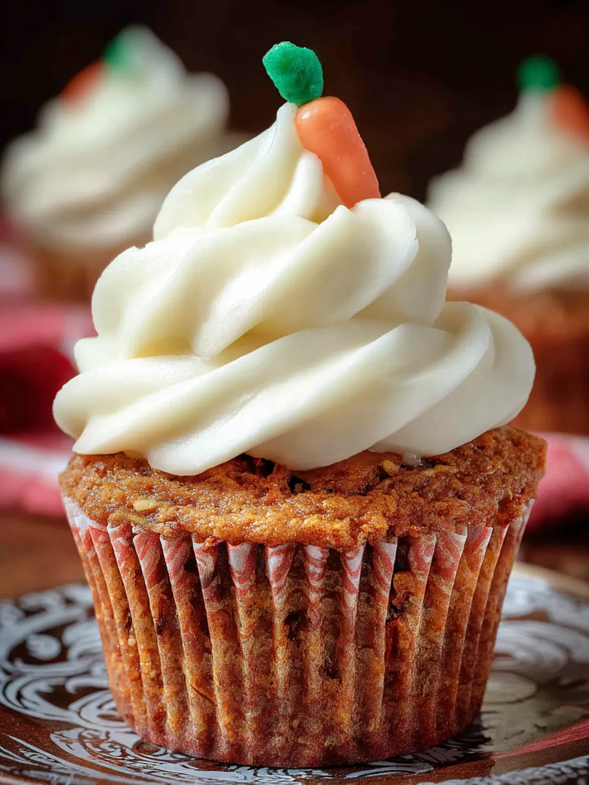 Small Batch Carrot Cake Cupcakes First Image