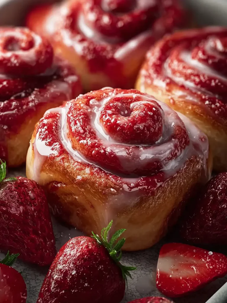 Strawberry Cinnamon Rolls First Image