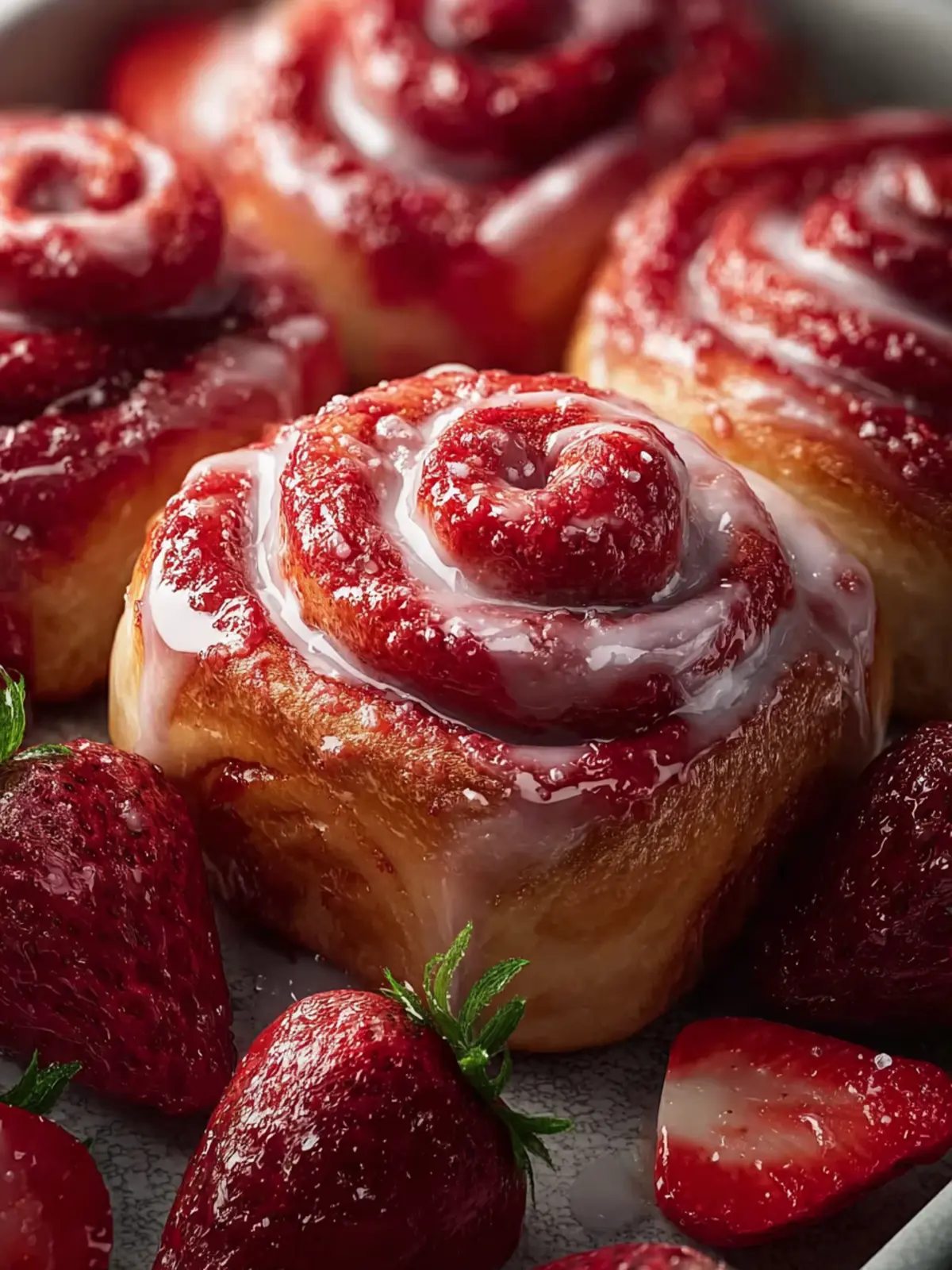 Strawberry Cinnamon Rolls First Image