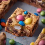 Cadbury Egg Cookie Bars with M&M’s First Image