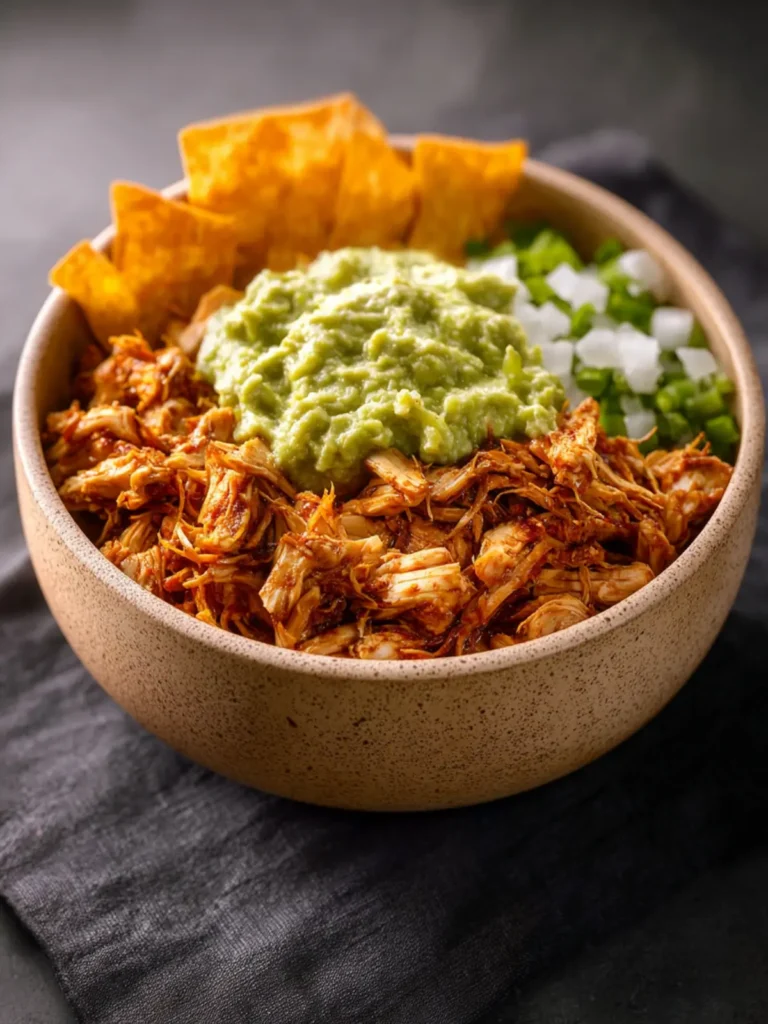 Pulled Chicken & Guacamole Bowl – Healthy Protein Meal First Image