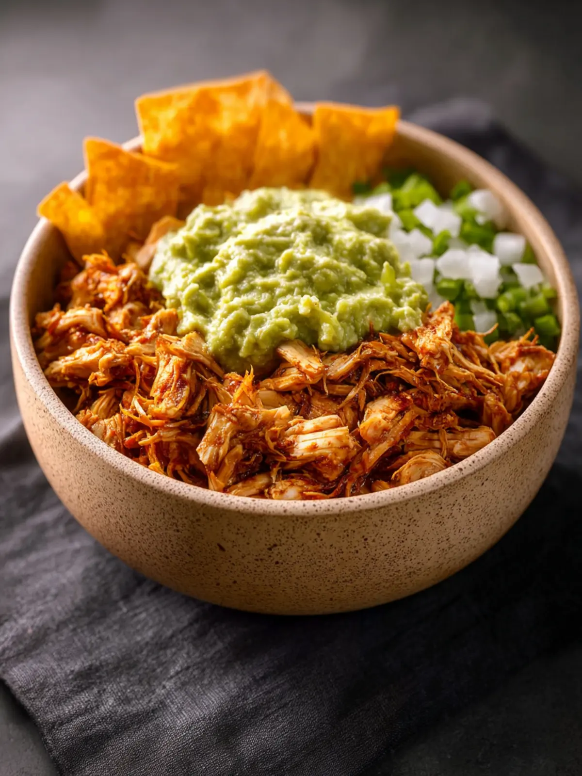 Pulled Chicken & Guacamole Bowl – Healthy Protein Meal First Image