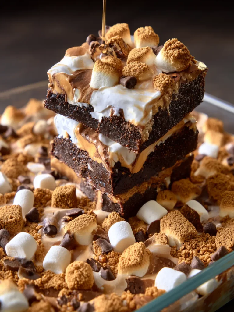 S’mores Brownies Using Boxed Brownie Mix First Image