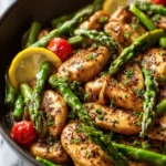 Spring Chicken Asparagus Skillet First Image