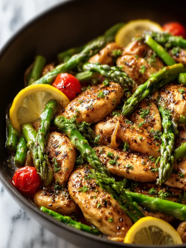 Spring Chicken Asparagus Skillet First Image