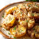 The Crispiest Garlic Parmesan Smashed Potatoes First Image