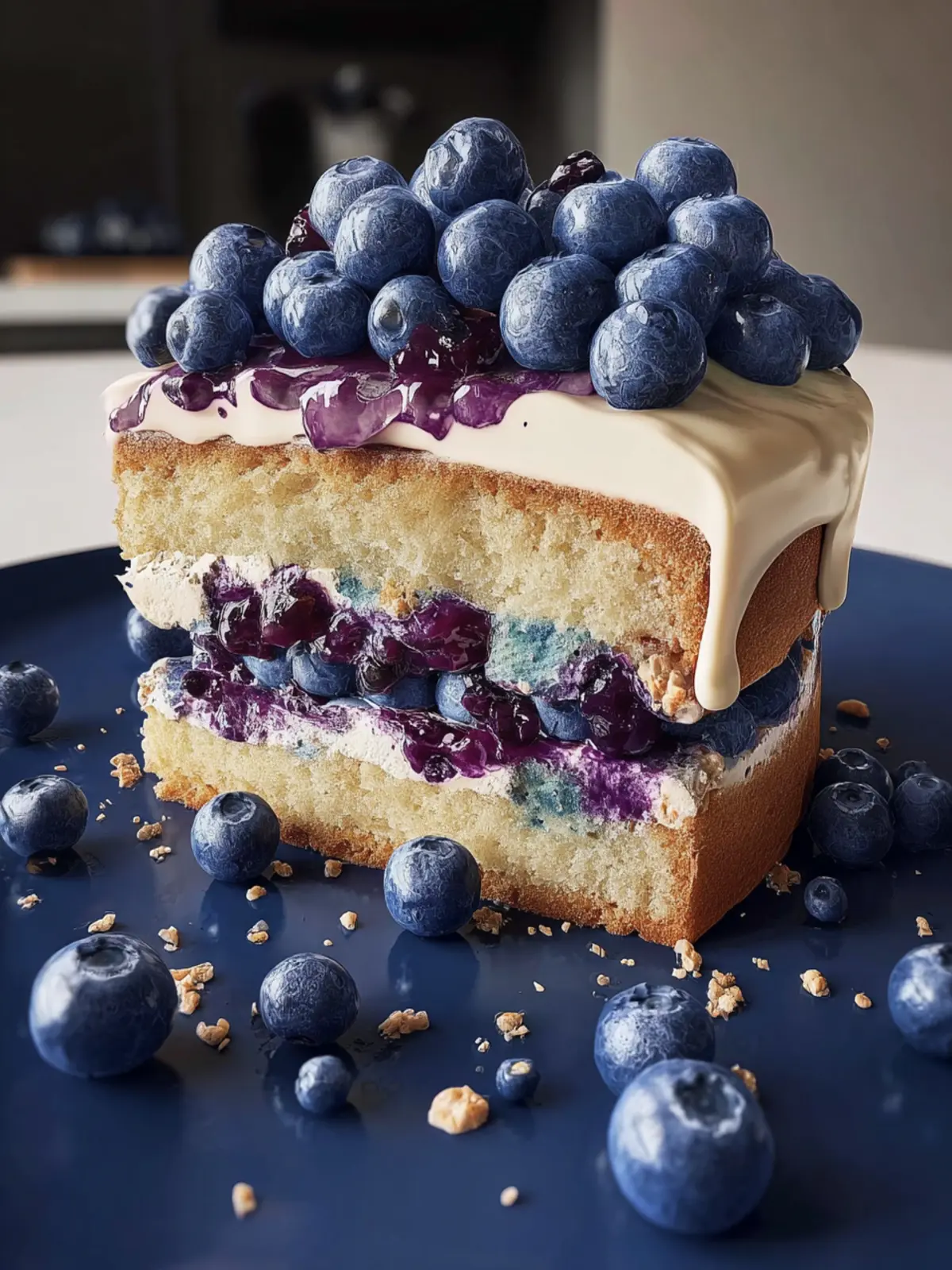 blueberry summer cake First Image