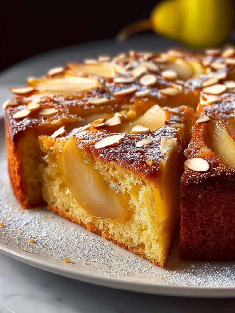 pear almond tea cake First Image