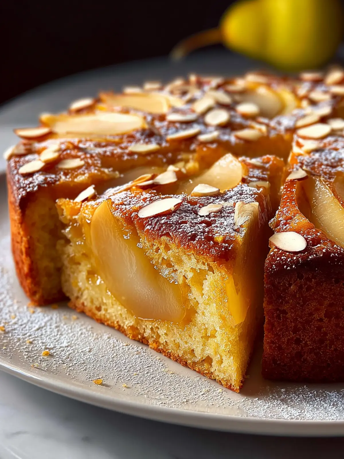 pear almond tea cake First Image